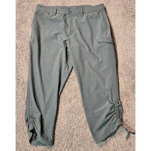Eddie Bauer Ripstop Crop Capri Hiking Outdoor Pants Blue gray plus size 14